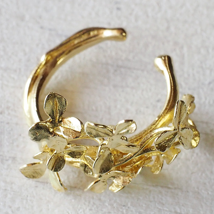 DECOvienya Handmade Accessories Clover Ear Cuff Brass Single Ear Ladies [DE-166G] 