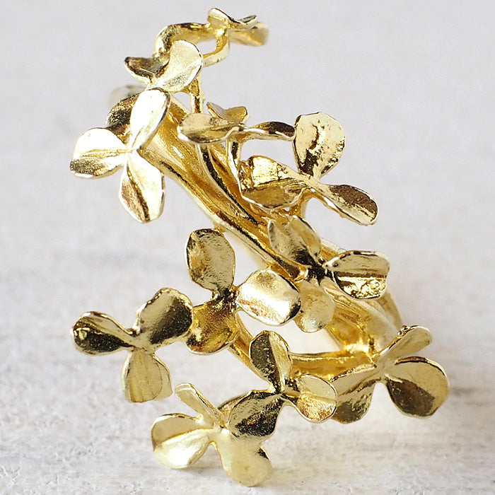 DECOvienya Handmade Accessories Clover Ear Cuff Brass Single Ear Ladies [DE-166G] 