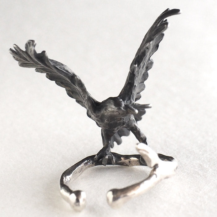 DECOvienya handmade accessories crow ear cuff silver 925 one ear mens ladies [DE-190] 