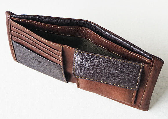 [4 colors] Leather workshop PARLEY “DEER SHIBU” bi-fold leather wallet [DS-26] 