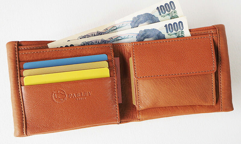 【4色】 革工房PARLEY（パーリィー）“DEER SHIBU ”（ディアシーブ） 二つ折り革財布 [DS-26]