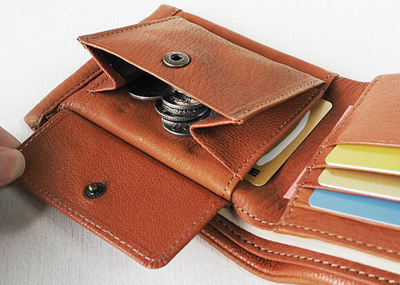 [4 colors] Leather workshop PARLEY “DEER SHIBU” bi-fold leather wallet [DS-26] 