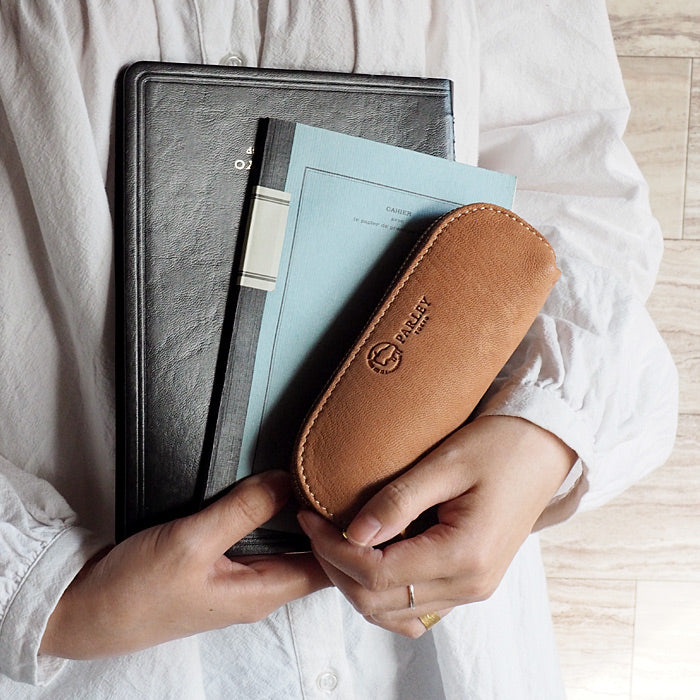 [9 colors] Leather workshop PARLEY glasses holder pen case ELK Finnish Elk [FE-05] 