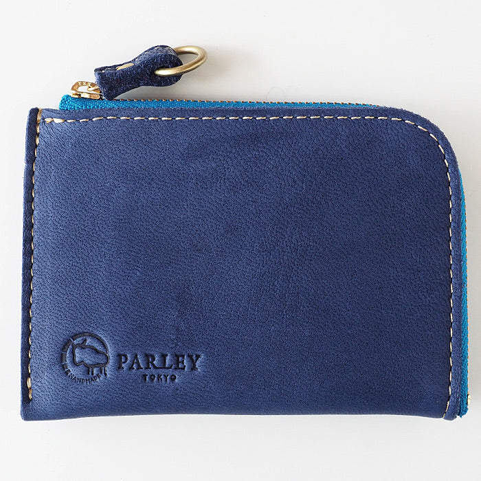 [Choose from 7 colors] Leather workshop PARLEY “ELK” Finland Elk L-shaped zipper compact wallet [FE-07] 