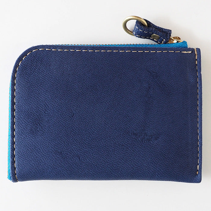 [Choose from 7 colors] Leather workshop PARLEY “ELK” Finland Elk L-shaped zipper compact wallet [FE-07] 