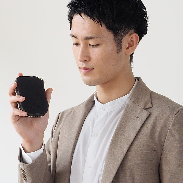 [Choose from 8 colors] Leather workshop PARLEY “ELK” smart key case [FE-68] Holds 2 smart keys, can be mounted up to 3 