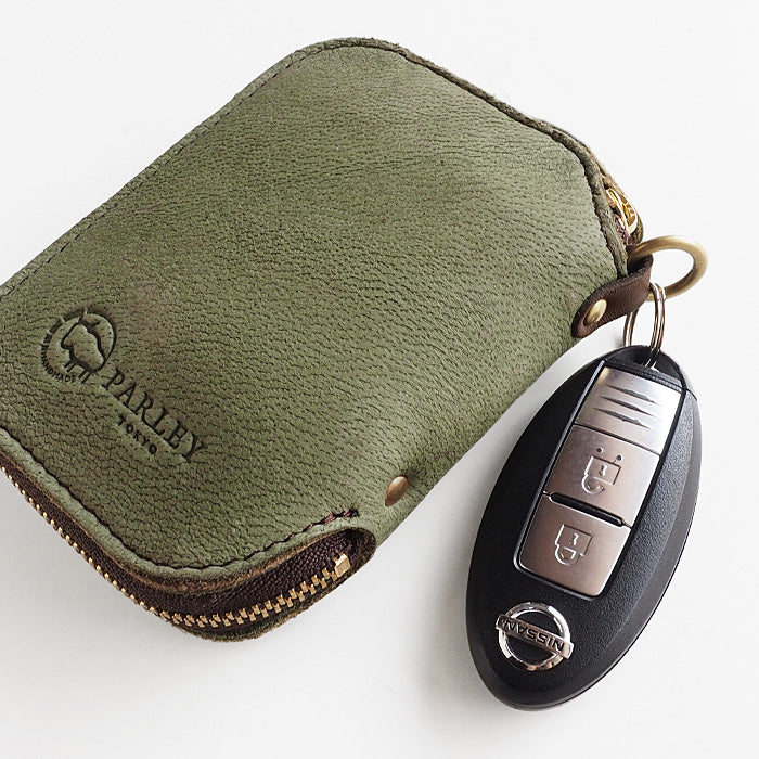 [Choose from 8 colors] Leather workshop PARLEY “ELK” smart key case [FE-68] Holds 2 smart keys, can be mounted up to 3 