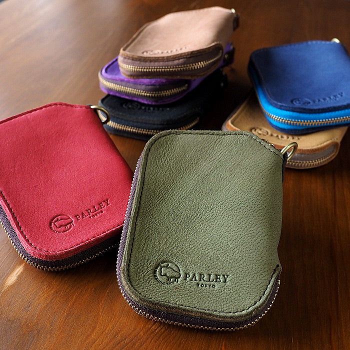 [Choose from 8 colors] Leather workshop PARLEY “ELK” smart key case [FE-68] Holds 2 smart keys, can be mounted up to 3 