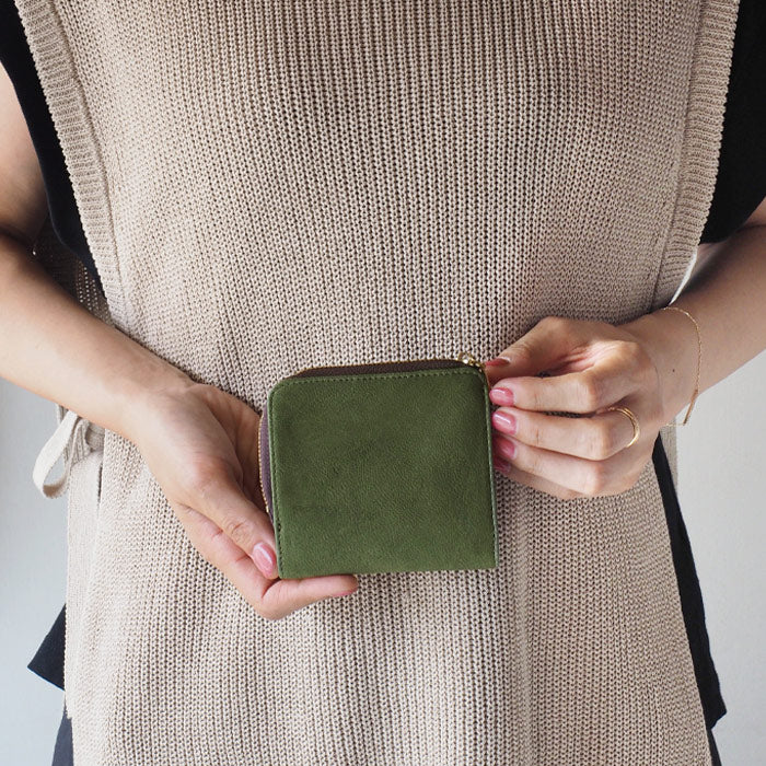 [Choose from 7 colors] Leather workshop PARLEY “ELK” Finnish elk bi-fold wallet compact wallet [FE-72] small wallet mini wallet compact wallet 