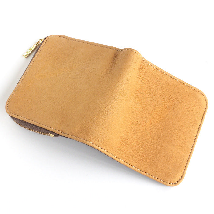 [Choose from 7 colors] Leather workshop PARLEY “ELK” Finnish elk bi-fold wallet compact wallet [FE-72] small wallet mini wallet compact wallet 