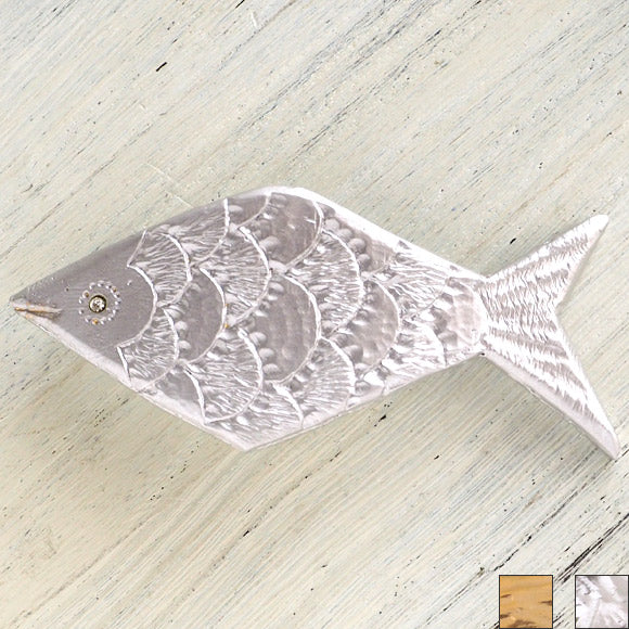 【2色】二月（ふたつき） おさかなバレッタ 18金メッキorロジウムメッキ [FT-FSB-001]