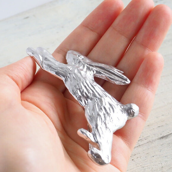 【2色】二月（ふたつき） のうさぎクリップ 18金メッキorロジウムメッキ [FT-FSC-001]