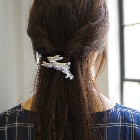 【2色】二月（ふたつき） のうさぎクリップ 18金メッキorロジウムメッキ [FT-FSC-001]