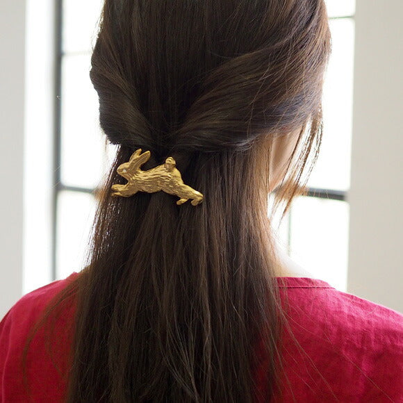 【2色】二月（ふたつき） のうさぎクリップ 18金メッキorロジウムメッキ [FT-FSC-001]