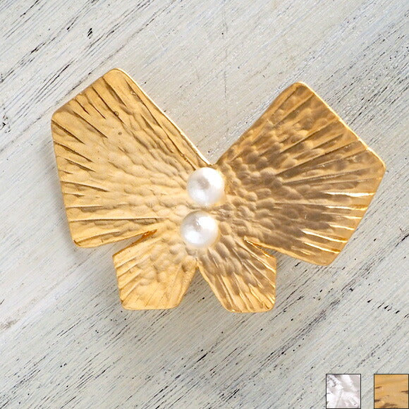 [2 colors] February (with lid) butterfly clip 18 gold plated or rhodium plated [FT-FSC-002] 