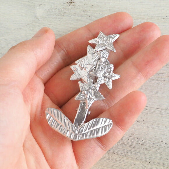 [2 colors] February (with lid) Hyacinth clip 18 gold or rhodium [FT-FSC-003] 