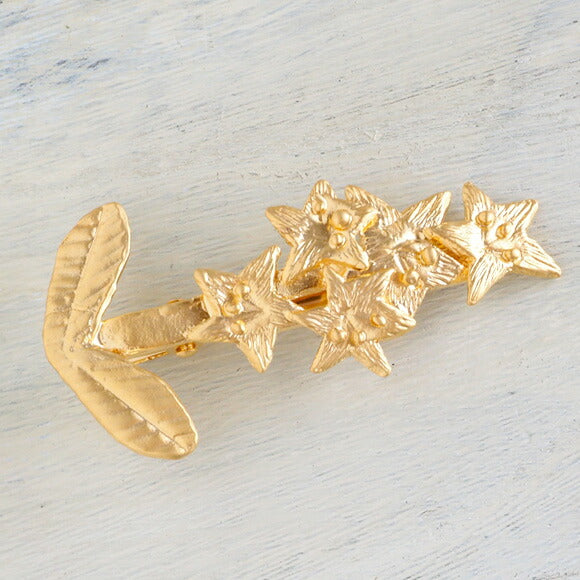 [2 colors] February (with lid) Hyacinth clip 18 gold or rhodium [FT-FSC-003] 