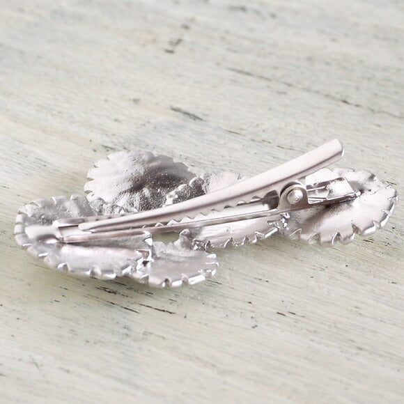 【2色】二月（ふたつき） コギクのクリップ 18金メッキorロジウムメッキ [FT-FSC-004]