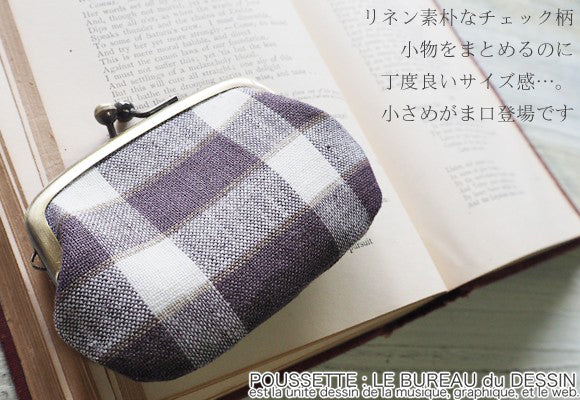 poussette Gamaguchi 2.9 inch “Rectangle Check Mulberry Rectangle Check Mulberry” [g29090011] 