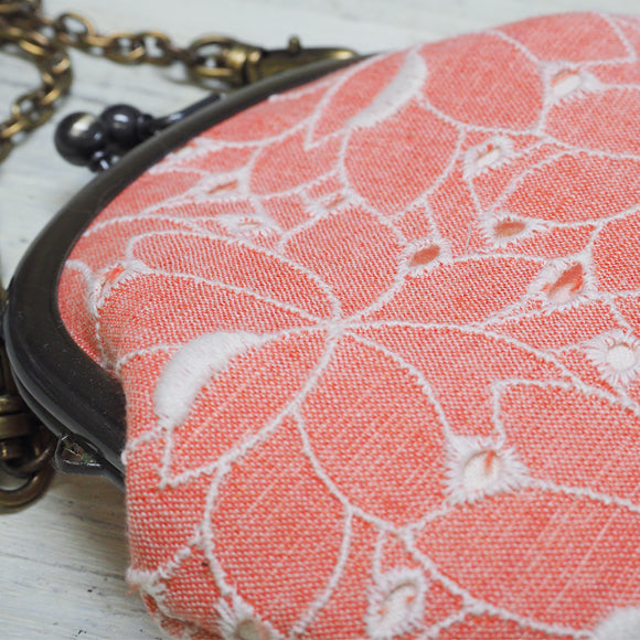 poussette Gamaguchi 3.3 sun “Flower lace salmon pink” with chain[g33130001k] 