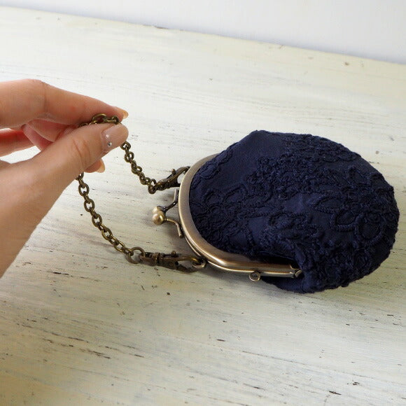 poussette Gamaguchi 3.3 inch with chain “Flower loan over lace” Floral pattern loan over lace [g33180001k] 