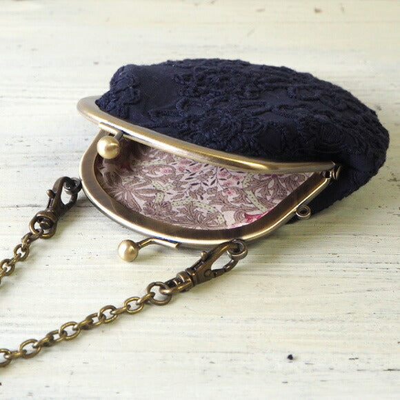 poussette Gamaguchi 3.3 inch with chain “Flower loan over lace” Floral pattern loan over lace [g33180001k] 