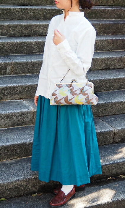 poussette Gamaguchi bag 8.0 inch with gusset “In The Rain” [g80150002] 