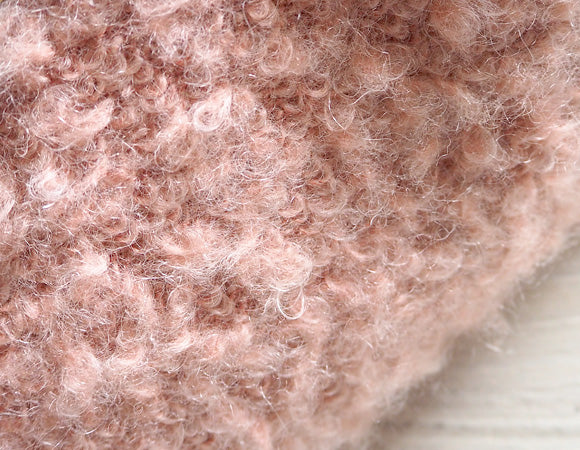 poussette Gamaguchi bag 8.0 inch with gusset “Wool loop” Misty Rose [g80150004] 