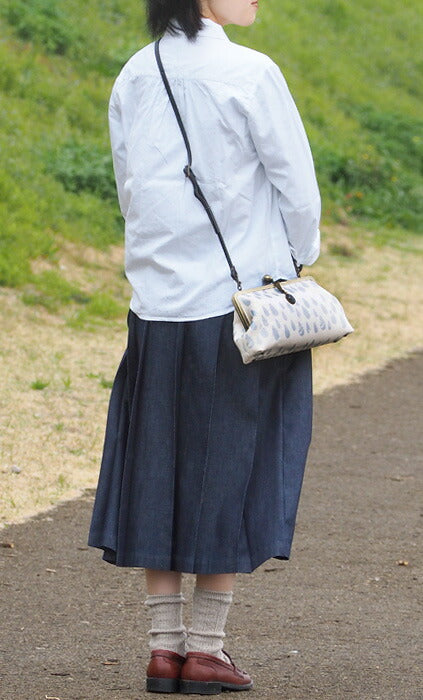 poussette Gamaguchi bag 8.0 inch with gusset “Shizuku” [g80160002] 