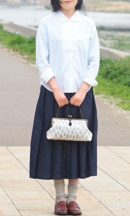 poussette Gamaguchi bag 8.0 inch with gusset “Shizuku” [g80160002] 