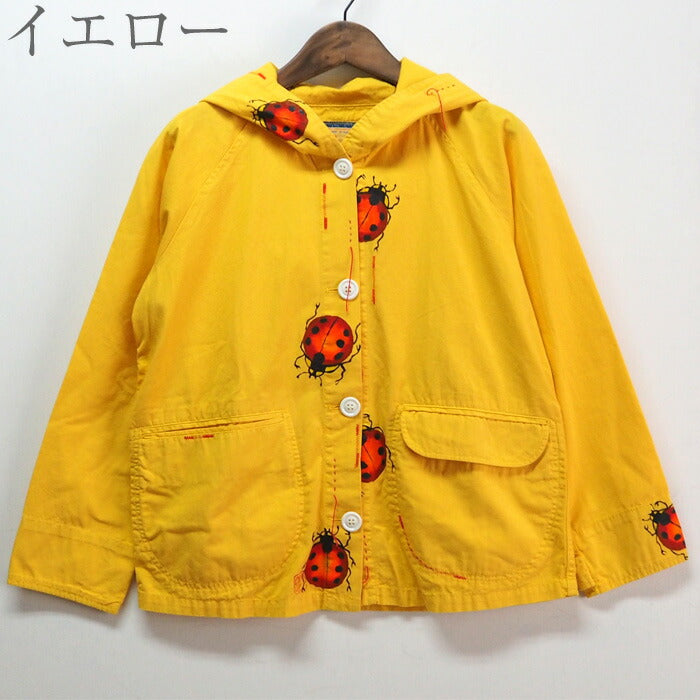 GEN SENCE Hand-painted &amp; Hand-embroidered Remake Mountain Parka "Ladybug" Long Sleeve Ladies [GS-PK-01] 