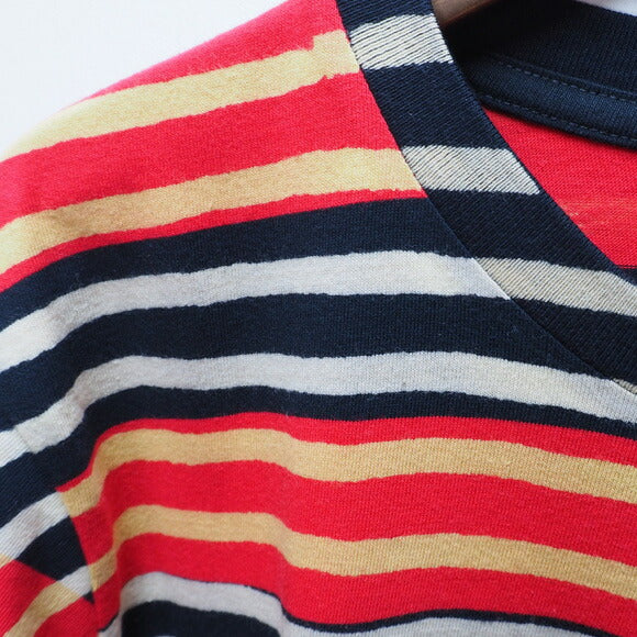 GEN SENCE Hand-painted &amp; discharge short-sleeved T-shirt "Circus" elephant and clown border men's [GS-TS-SS05] 