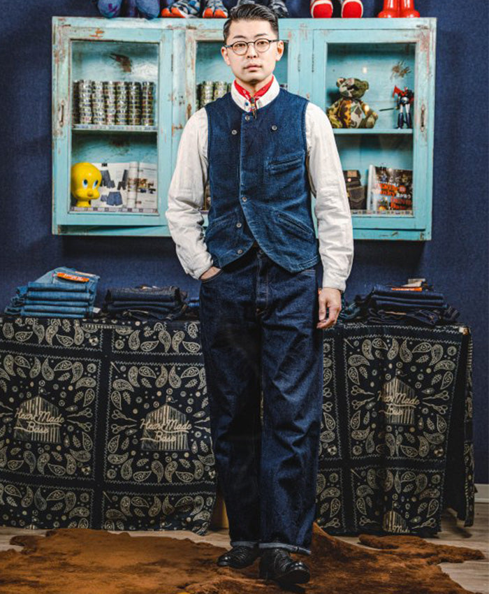 graphzero 13oz Loose Straight Jeans Dark Indigo Men's Women's Unisex [GZ-13LST-C01-DID]