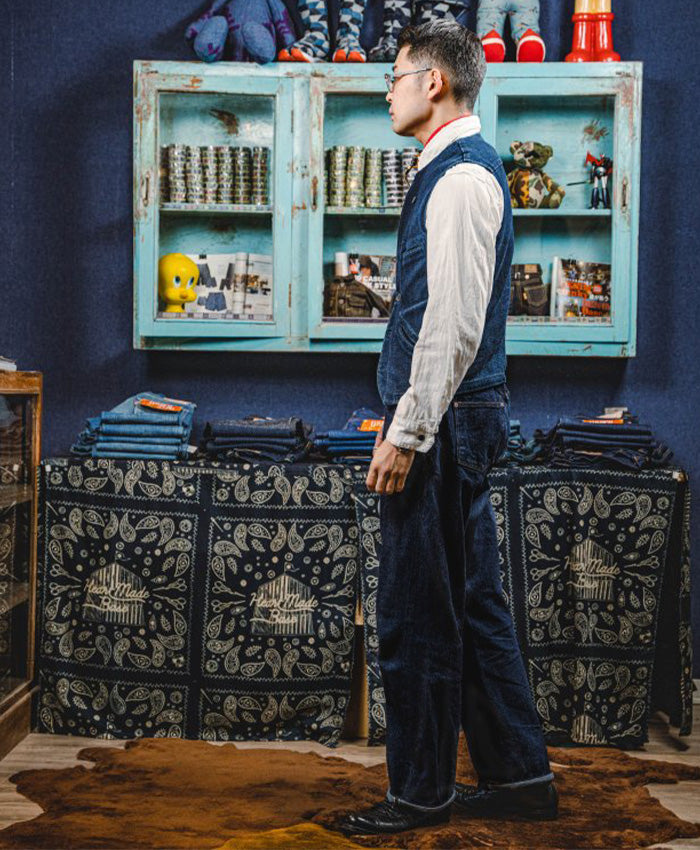 graphzero 13oz Loose Straight Jeans Dark Indigo Men's Women's Unisex [GZ-13LST-C01-DID]