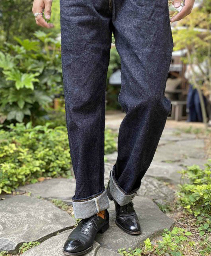 graphzero（グラフゼロ）16oz 右綾 ルーズストレートジーンズ ワンウォッシュ メンズ レディース 男女兼用 [GZ-16LST-03-R-OW]