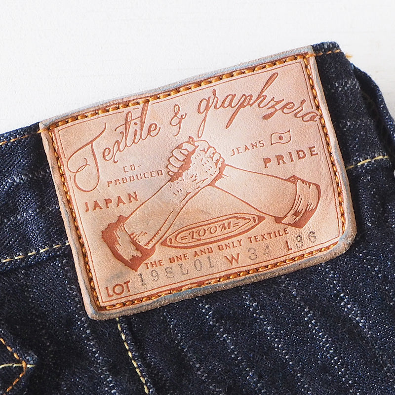 graphzero（グラフゼロ） 16オンスセルビッチ 針抜きヘリンボン スリムジーンズ ワンウォッシュ メンズ [GZ-16SL-02-HHB]