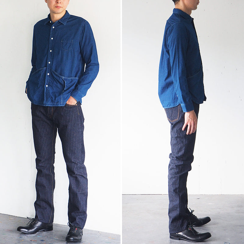 graphzero（グラフゼロ） 16オンスセルビッチ 針抜きヘリンボン スリムジーンズ ワンウォッシュ メンズ [GZ-16SL-02-HHB]