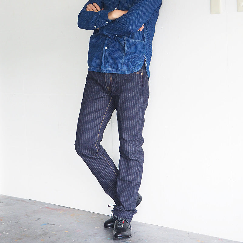 graphzero（グラフゼロ） 16オンスセルビッチ 針抜きヘリンボン スリムジーンズ ワンウォッシュ メンズ [GZ-16SL-02-HHB]