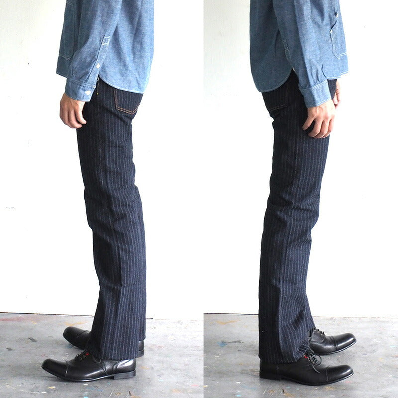 graphzero（グラフゼロ） 16オンスセルビッチ 針抜きヘリンボン ボタンフライ ストレートジーンズ ワンウォッシュ [GZ-16ST-01-BT-HHB]