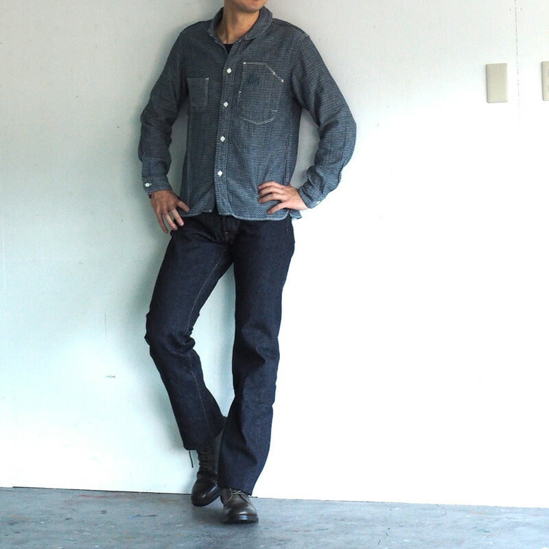 graphzero（グラフゼロ） 16オンスセルビッチ 右綾ボタンフライ ストレートジーンズ ワンウォッシュ [GZ-16ST-01-BT-R]