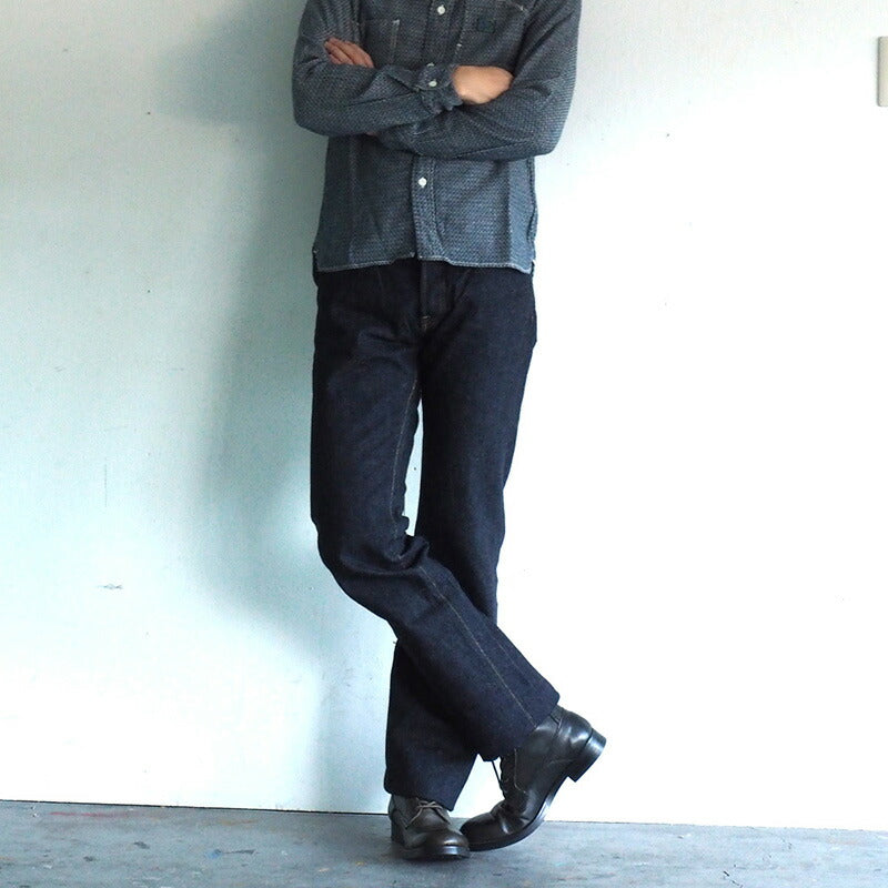 graphzero（グラフゼロ） 16オンスセルビッチ 右綾ボタンフライ ストレートジーンズ ワンウォッシュ [GZ-16ST-01-BT-R]