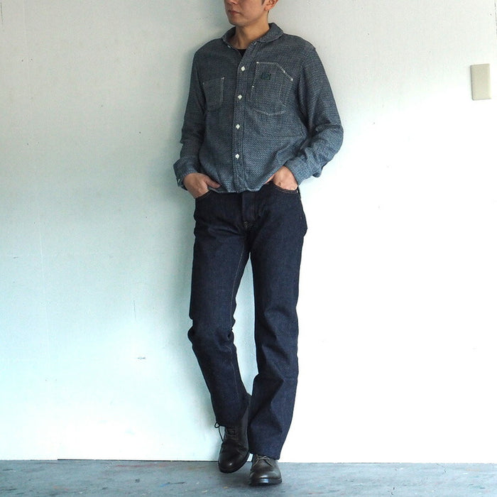 graphzero (graph zero) 16 ounces cell bitch right twill button fly straight jeans one wash [GZ-16ST-01-BT-R]