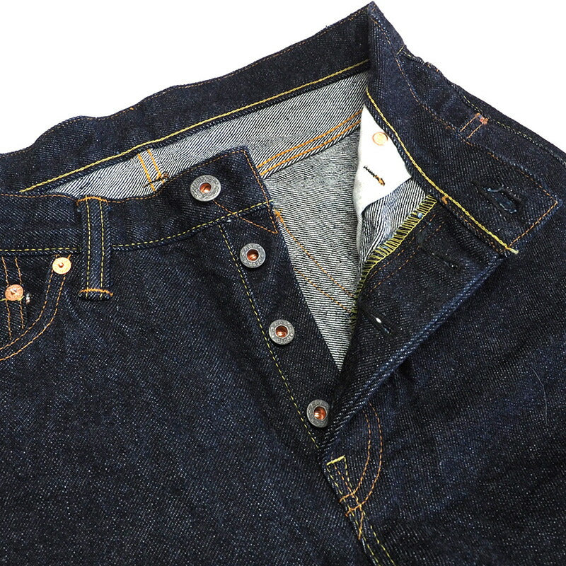 graphzero（グラフゼロ） 16オンスセルビッチ 右綾ボタンフライ ストレートジーンズ ワンウォッシュ [GZ-16ST-01-BT-R]