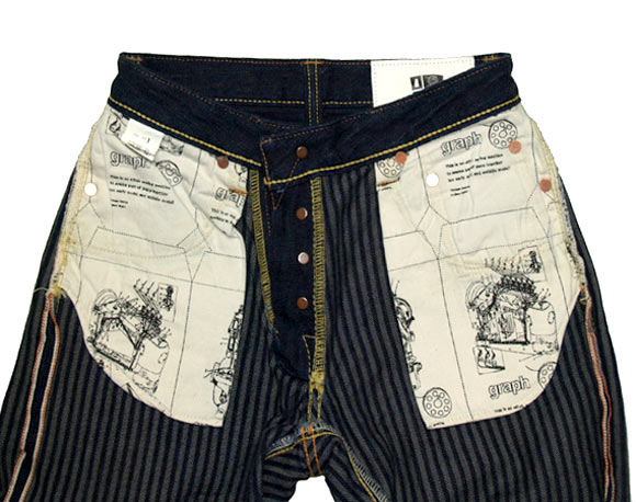 【男女サイズあり】graphzero（グラフゼロ） 16オンスセルビッチ 裏ヒッコリーストレートジーンズ ワンウォッシュ メンズ・レディース [GZ-16ST-01-HC-OW]