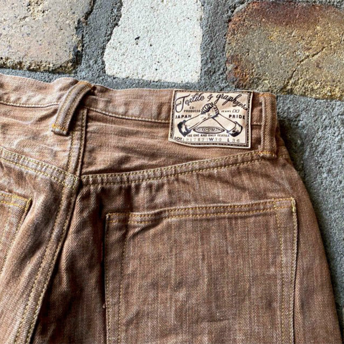 graphzero x Japan Cotton Cloth 13oz organic cotton slim straight