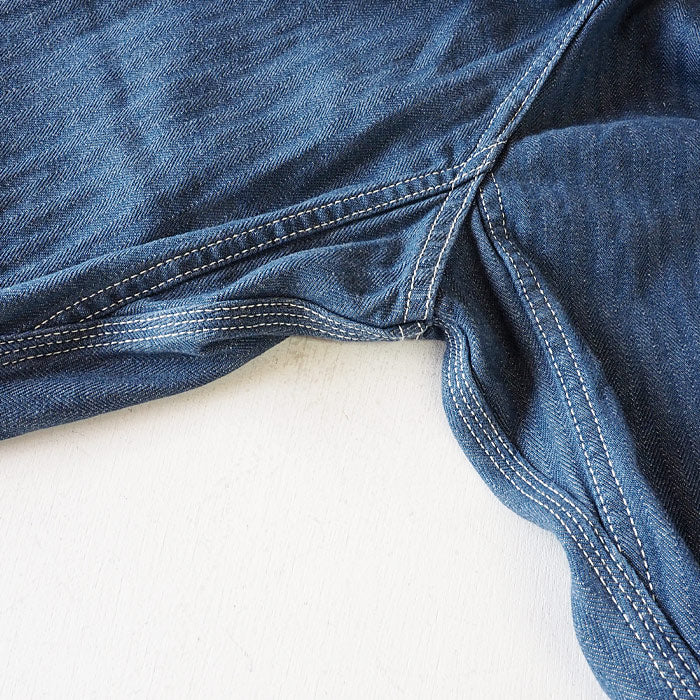 graphzero Brace D Pocket Overalls Indigo Herringbone Denim Ladies [GZ-BROA-0207-IDHB-LADIES] 