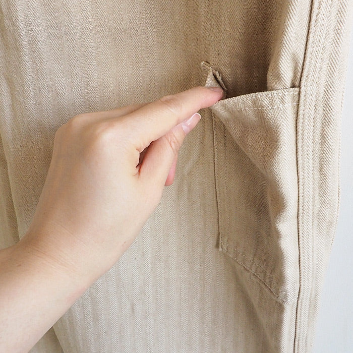 graphzero Brace D Pocket Overalls Beige Denim Men's Women's Unisex [GZ-BROA-0207-WH] 