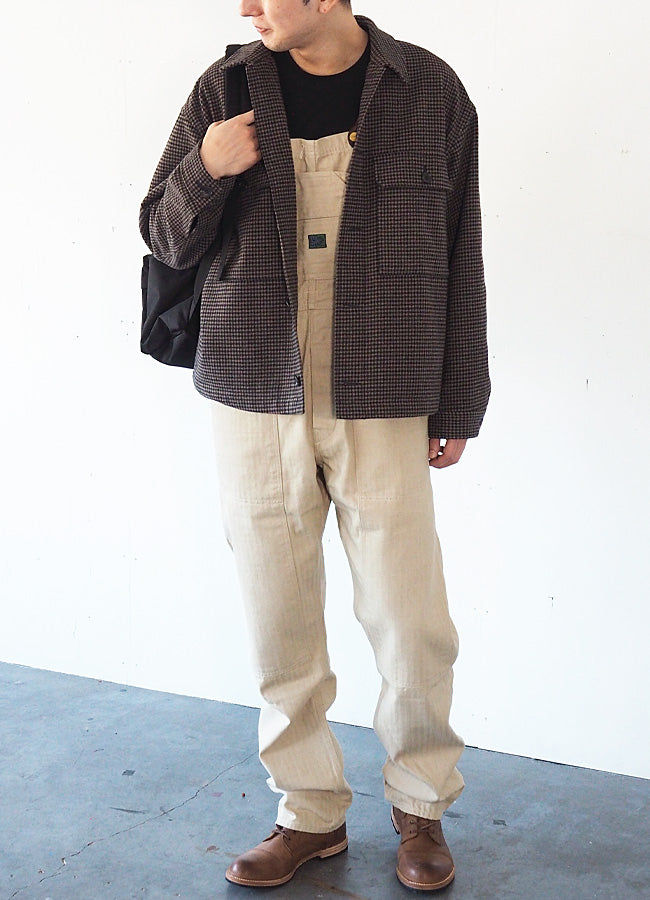 graphzero Brace D Pocket Overalls Beige Denim Men's Women's Unisex [GZ-BROA-0207-WH] 