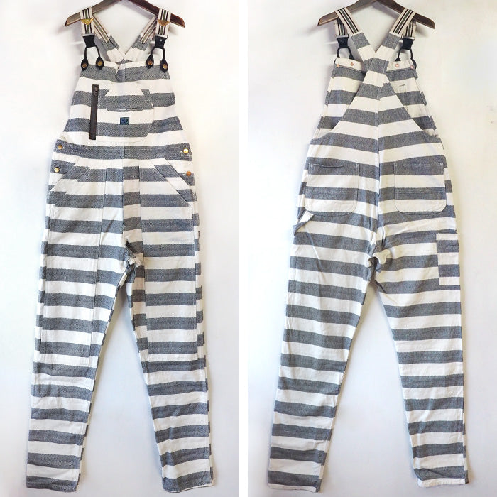 graphzero(グラフゼロ) ブレース Dポケット オーバーオール プリズナー インディゴ ホワイト メンズ レディース 男女兼用 [GZ-BROAP-0307-IDWH] 岡山 倉敷 児島 ジーンズ ブランド