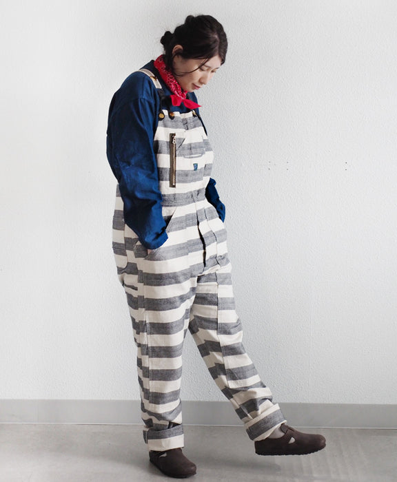 graphzero Brace D Pocket Overalls Prisoner Indigo White Men's Women's Unisex [GZ-BROAP-0307-IDWH] Okayama Kurashiki Kojima Jeans Brand 